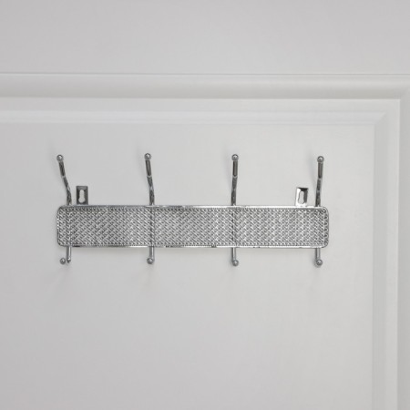 Hang -up hanger "Shah", 4 double hooks, 33 × 13 × 6 cm, color chromium-1