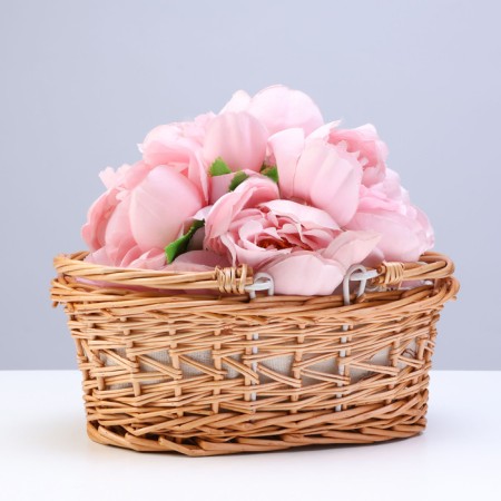 Decorative basket "Chamomile", 25 x 18 x 9 cm, water hyacinth-1
