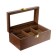 Casket wood 2 compartments for clocks and jewelry "Style" Brown 10.5x7x19.2 cm