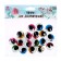 Eyes with glue -based cilia, set of 18 pcs., Size: 2 cm