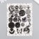 Decor for creativity cardboard "Chips and buttons. Black" 24 pcs 13x16.5 cm