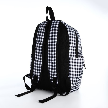 Set a youth backpack from textiles, a shoper bag, white/black color-2