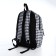 Set a youth backpack from textiles, a shoper bag, white/black color