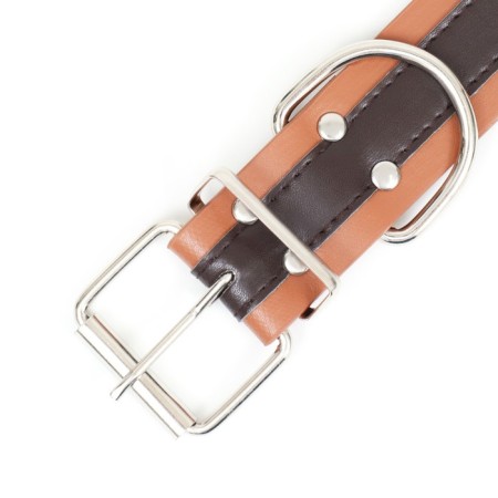 Two-layer collar 66 x 3.5 cm, Osh 50-60, brown-red-2