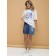Women's shorts, size l, dark blue color