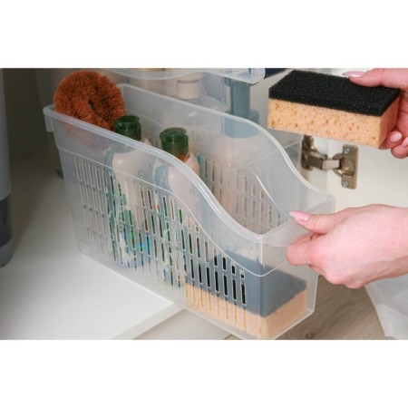 Storage container on wheels Ricco, 6 l, 35.5 × 13 × 20 cm, with a handle, transparent-8