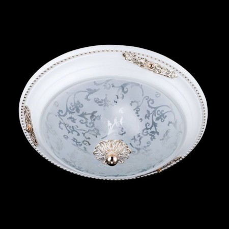 Ceiling light MayToni C907-CL-02-W, 2HE14, 40W, 33x33x11 cm, white color with gold