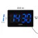 Electronic wall clock, desktop "Solomon", with an alarm clock, 15.5 x 23.5 cm, blue numbers