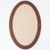 Wall mirror, oval, brown 37.5x57.5 cm, zp = 29.5x49.5 cm
