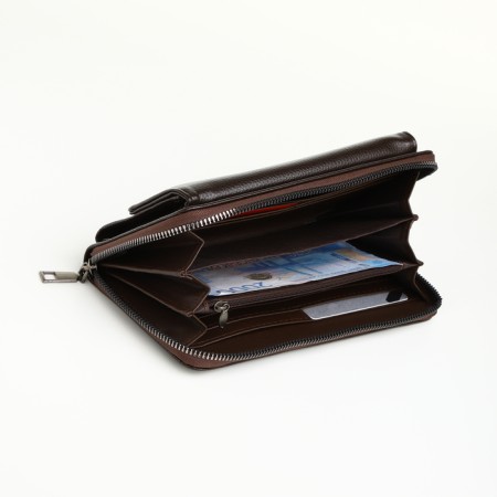 Male clutch on lightning, textura, brown color-4