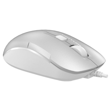 Mouse A4Tech FSTYLER FM26S silver/white optical (2000DPI) Silent USB for laptop (4 103385-2