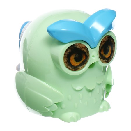 Mechanical sharpener with a container of an owl light green-5