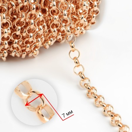 A chain for a bag, iron, d = 7 mm, 10 ± 0.5 m, gold color-1