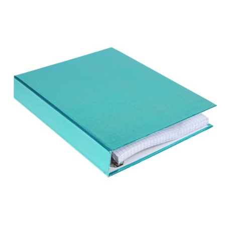 Notebook on 4 rings A5, 120 sheets in the cage "Mint. Metallic", boumvinyl cover, offset unit-2