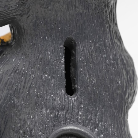 Piggy bank "Rat with cheese" dark gray, 24x16x14cm-4