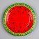 Disposable paper plate "watermelon", 18 cm