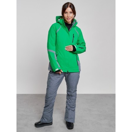Ski costume female winter, size 50, green color-5