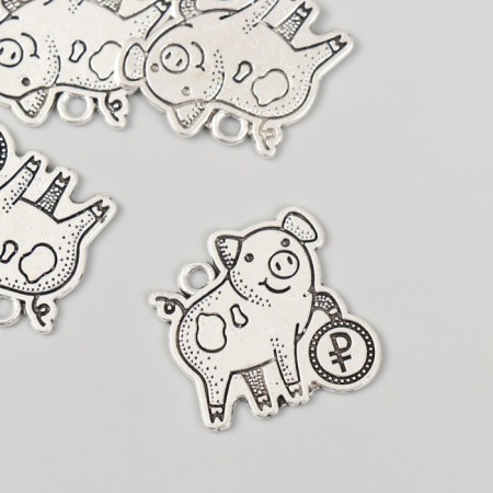 Decor Metal for creativity "Picky with ruble" 2.4x2.5 cm
