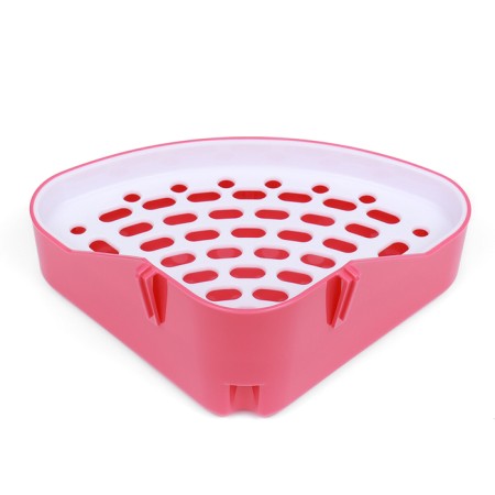Corner toilet for rabbits and ferrets, 24 x 18 x 11 cm, red-3