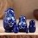 Doll "gzhel", blue dress, 5 puppet, 9.5-11 cm