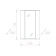Suspension cabinet onika modern 34.15, corner, with a mirror, universal, 34x48x73 cm