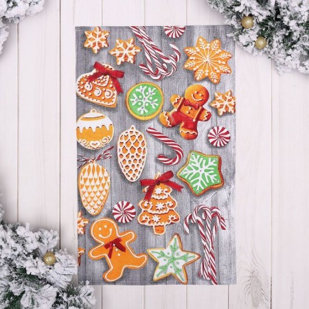 New Year's cooking towel 35x60 cm, 100% cotton 160 g/m2