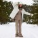 Women's costume mist (sweater and trousers), beige, p. L (48-50)