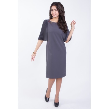 Women's dress, size 42, gray color-1