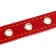 Collar leather single-layer dimensionless, 45 x 2 cm, Osh 18-39 cm, red