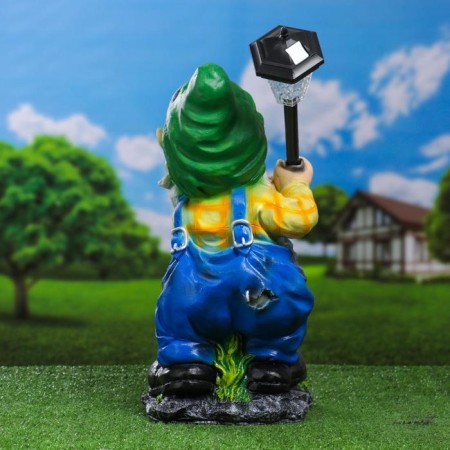 Garden Light "Dwarf with a lantern" 24x24x52cm-7
