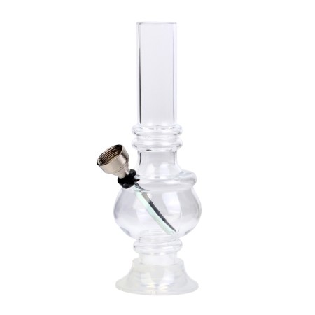 Bong, H-15 cm, "drop", acrylic, white-1