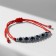 Bracelet-cooler "children's" eyes are small, blue color in silver, d = 5mm