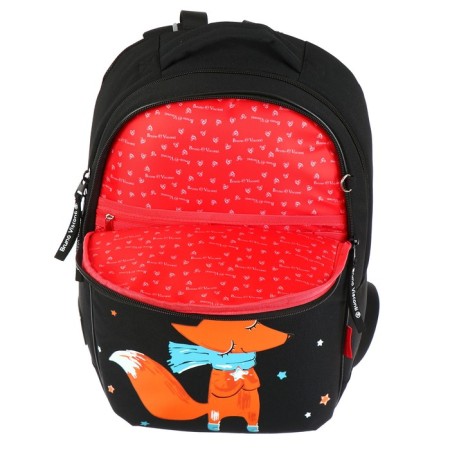 School backpack Bruno VisConti, 42 x 31 x 14 cm, ergonomic back, "magic fox"-9