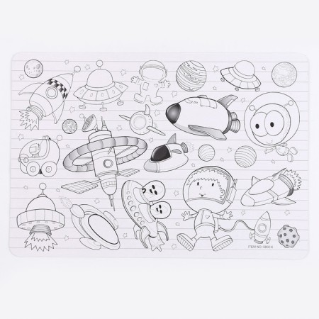 Stencil for kids "Cosmos" with coloring-4