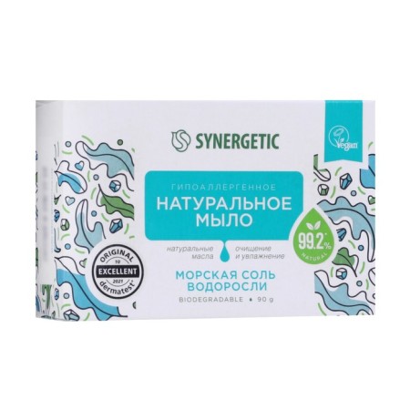 Natural toilet soap Synergetic "sea salt and algae", 90 g