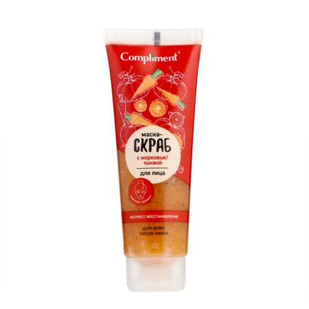 Compliment mask-scrub “Express Restoration” with carrots and pumpkin, 130 ml