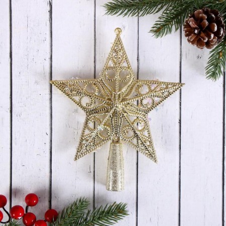 Tips "Star" patterned thawed, 14x16 cm, gold-1