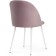 Stew on a metal frame Zest metal/velor, white/pink 50x54x81 cm
