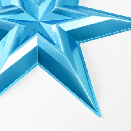Figure "Star in the Star" Big Blue Metallic, Half, 69.5x60.3 cm-3