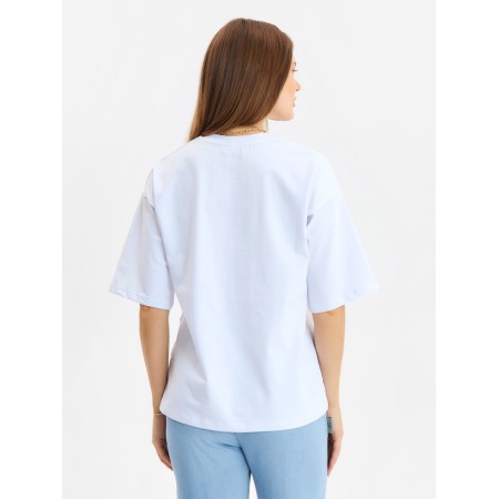 Women's T-shirt Minaku Oversize Fit: White Color, Rr. 42-3