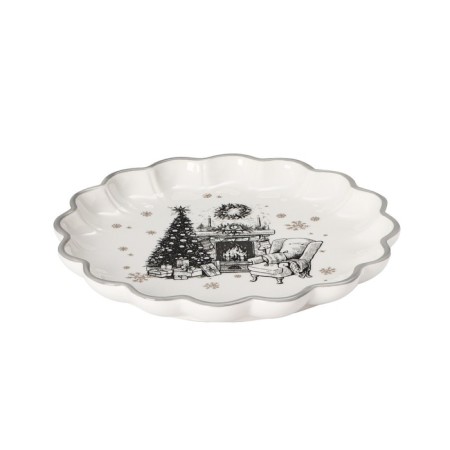 Serving share "Hugge", d = 20 cm, white color-2