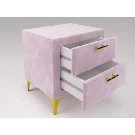 Tumbling bedside Roshal 500x400x570 Pink velor-1