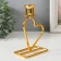 Summary metal per 1 candle "Heart" d = 2.3 cm gold 5.8x9.3x14 cm