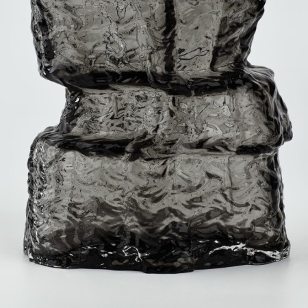Mounter Black Flowers Vase of Black Glass 25 × 15.5 × 15.5 cm-3