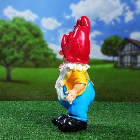 Garden figure "Dwarf with a sign" 18x32x51cm-1