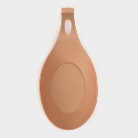 Silicone stand under the spoon of the share "Simple" 19.5 × 9.5 cm, beige color-3