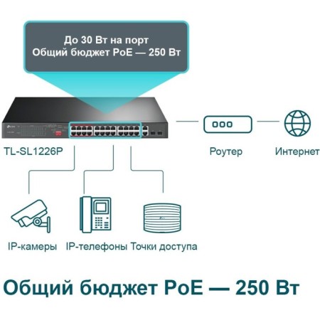 TP-Link TL-SL126P 24X100MB 2G 2G 2G 2G+ 250W Unguided TP-Link-1