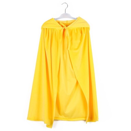 Carnival cloak for children, plush yellow, length 80 cm-6