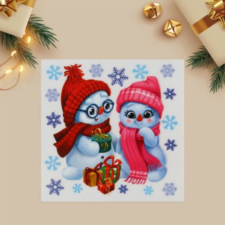 Thermonacleka "Snowmen", 15 x 15 cm, New Year-2