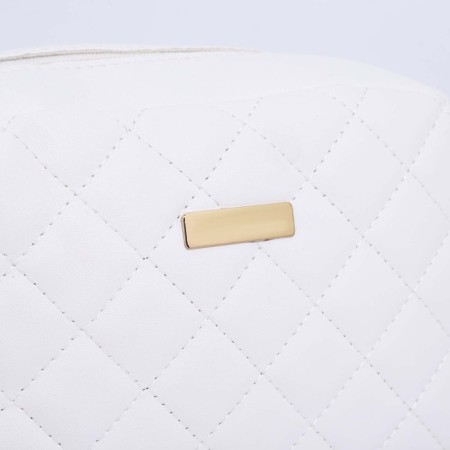 Bag Cross-Bodi with a zipper, white color-3
